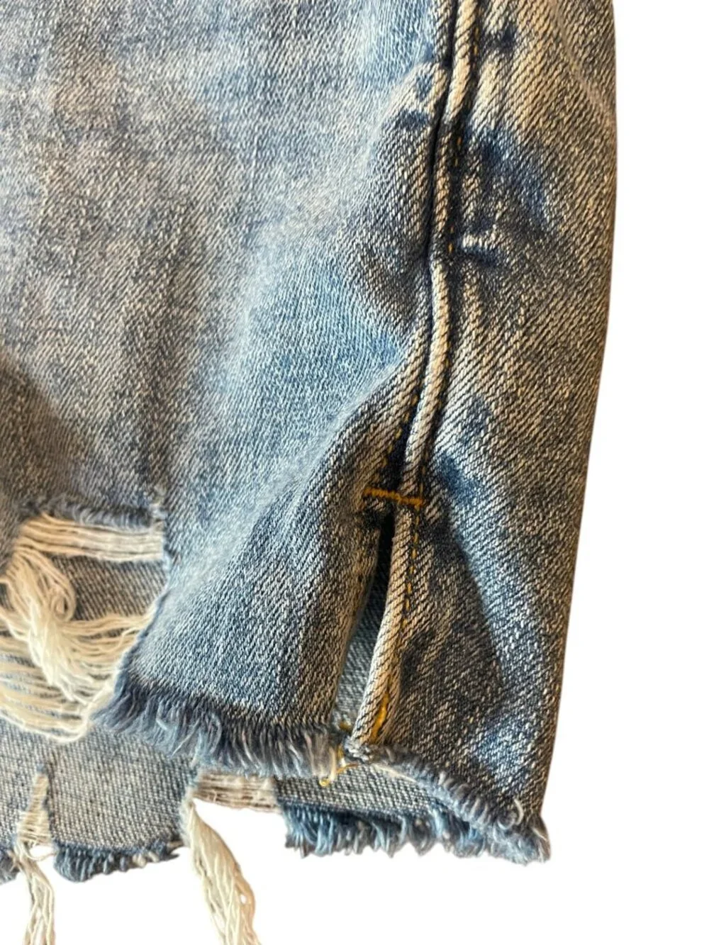 Aerie Daydream Denim Elastic Waist Shorts Medium Wash Size Small